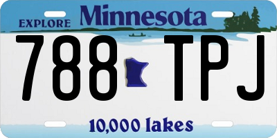 MN license plate 788TPJ
