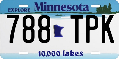 MN license plate 788TPK