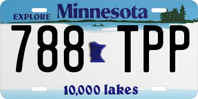 MN license plate 788TPP