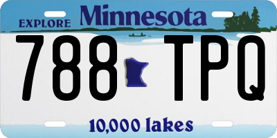 MN license plate 788TPQ