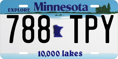 MN license plate 788TPY
