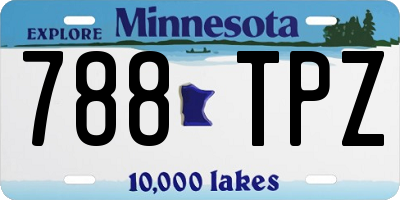 MN license plate 788TPZ