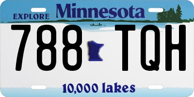MN license plate 788TQH