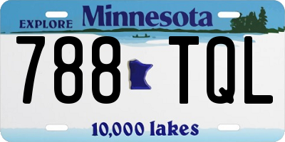 MN license plate 788TQL