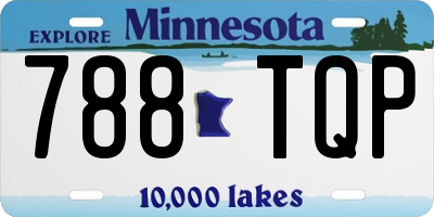 MN license plate 788TQP