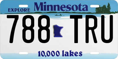 MN license plate 788TRU