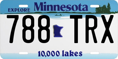 MN license plate 788TRX