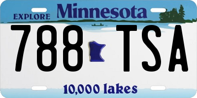 MN license plate 788TSA