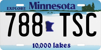 MN license plate 788TSC