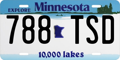 MN license plate 788TSD