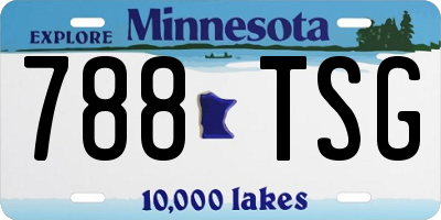 MN license plate 788TSG