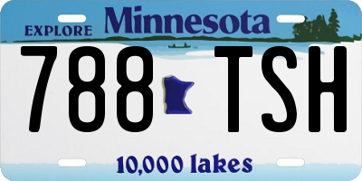 MN license plate 788TSH