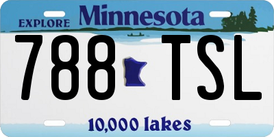 MN license plate 788TSL
