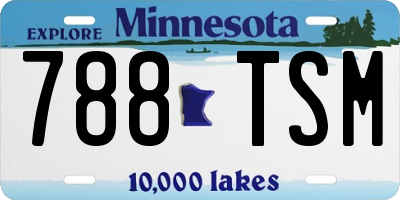 MN license plate 788TSM