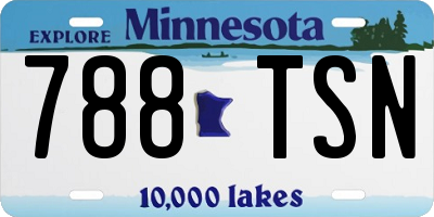 MN license plate 788TSN