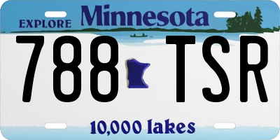 MN license plate 788TSR