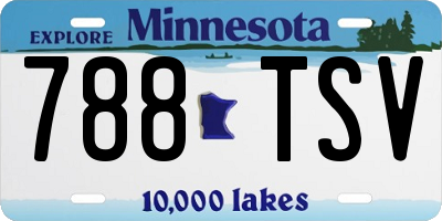MN license plate 788TSV