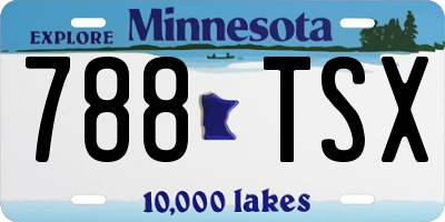 MN license plate 788TSX