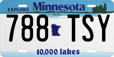 MN license plate 788TSY