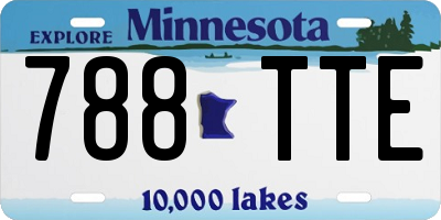 MN license plate 788TTE