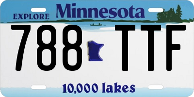 MN license plate 788TTF