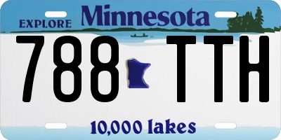 MN license plate 788TTH