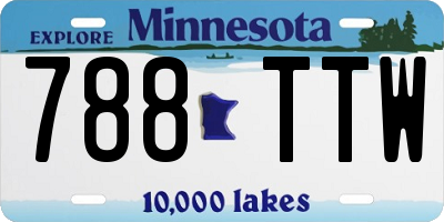 MN license plate 788TTW