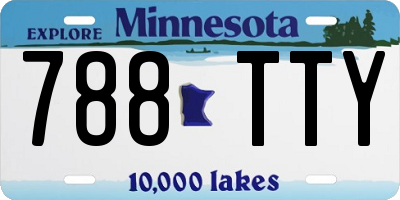 MN license plate 788TTY