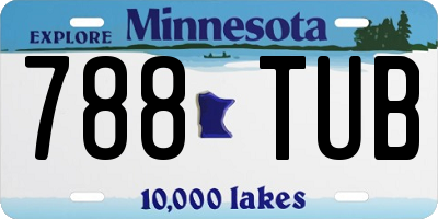 MN license plate 788TUB
