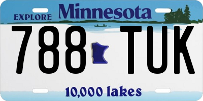 MN license plate 788TUK