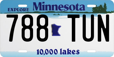 MN license plate 788TUN