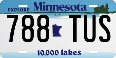 MN license plate 788TUS