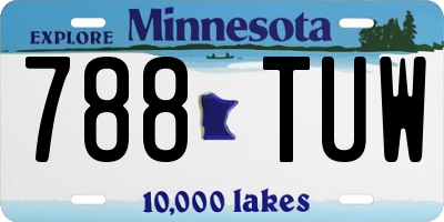 MN license plate 788TUW