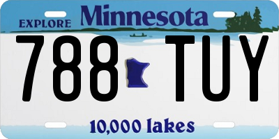 MN license plate 788TUY