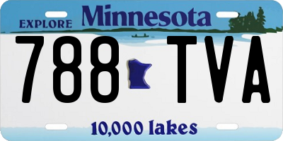 MN license plate 788TVA