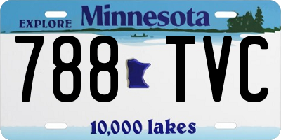 MN license plate 788TVC