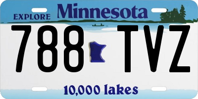 MN license plate 788TVZ