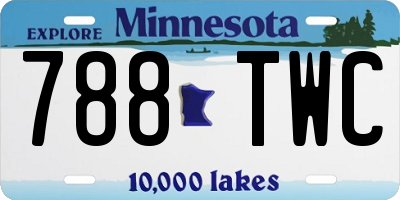 MN license plate 788TWC