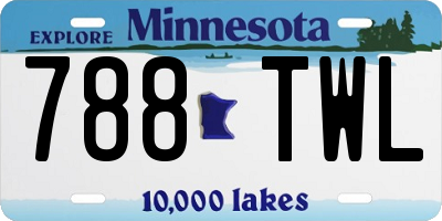 MN license plate 788TWL