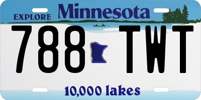 MN license plate 788TWT