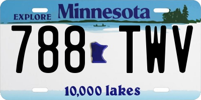 MN license plate 788TWV