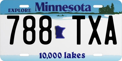 MN license plate 788TXA