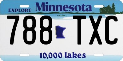 MN license plate 788TXC