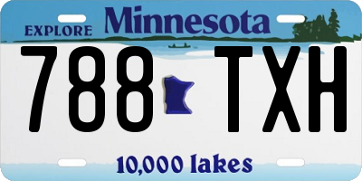 MN license plate 788TXH