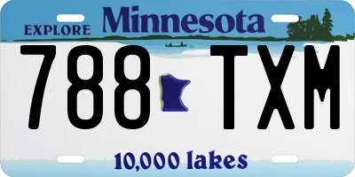 MN license plate 788TXM