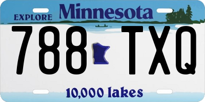 MN license plate 788TXQ
