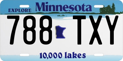 MN license plate 788TXY