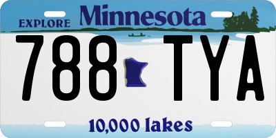MN license plate 788TYA