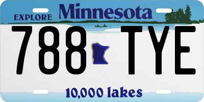 MN license plate 788TYE