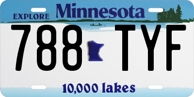 MN license plate 788TYF